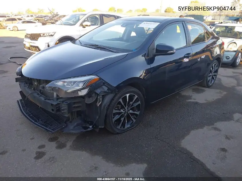 5YFBURHE5KP904744 2019 Toyota Corolla Xse