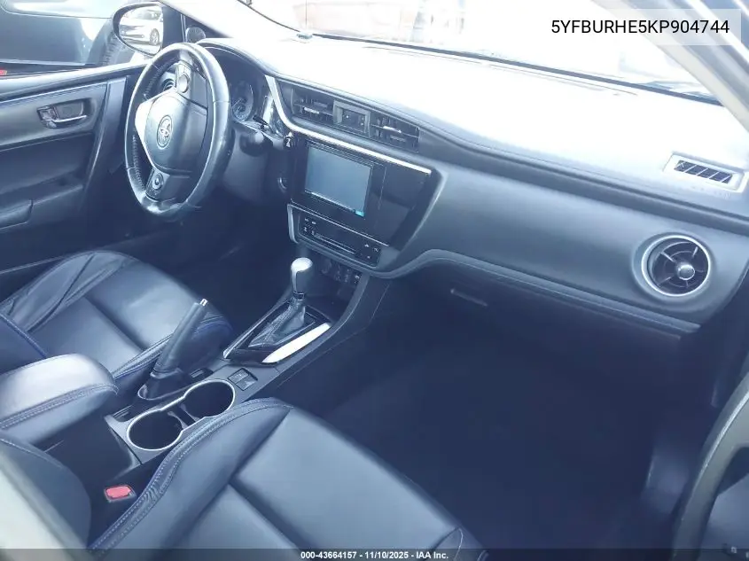 5YFBURHE5KP904744 2019 Toyota Corolla Xse