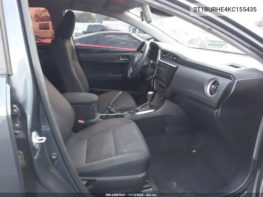 2T1BURHE4KC155435 2019 Toyota Corolla Le