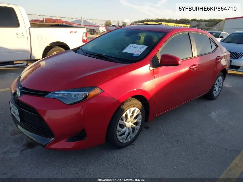 5YFBURHE6KP864710 2019 Toyota Corolla Le