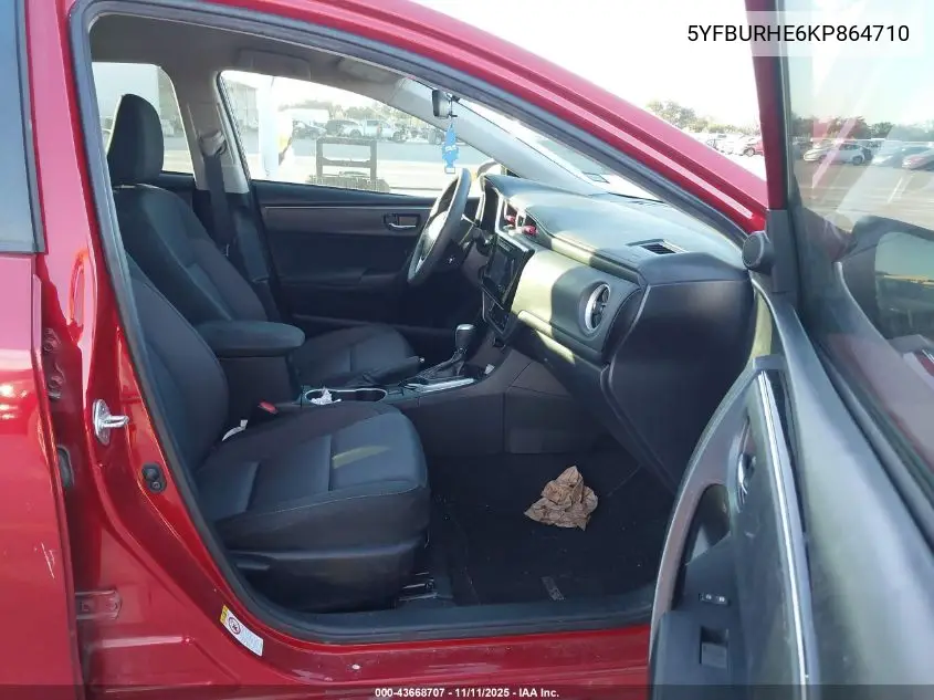 5YFBURHE6KP864710 2019 Toyota Corolla Le