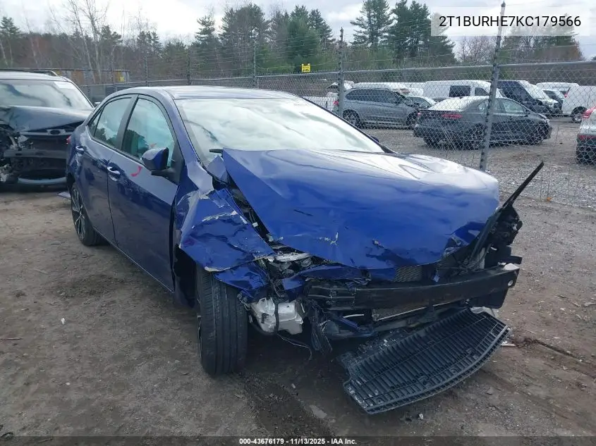 2T1BURHE7KC179566 2019 Toyota Corolla Se