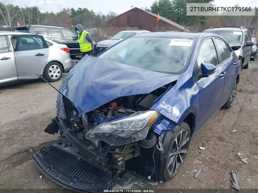 2T1BURHE7KC179566 2019 Toyota Corolla Se