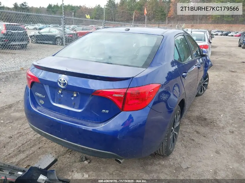 2T1BURHE7KC179566 2019 Toyota Corolla Se