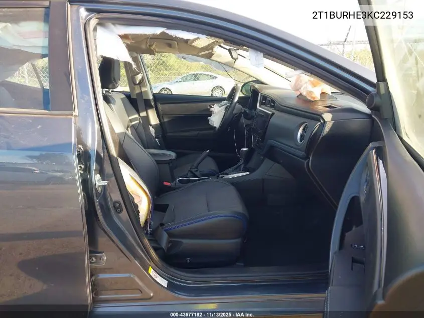 2T1BURHE3KC229153 2019 Toyota Corolla Se