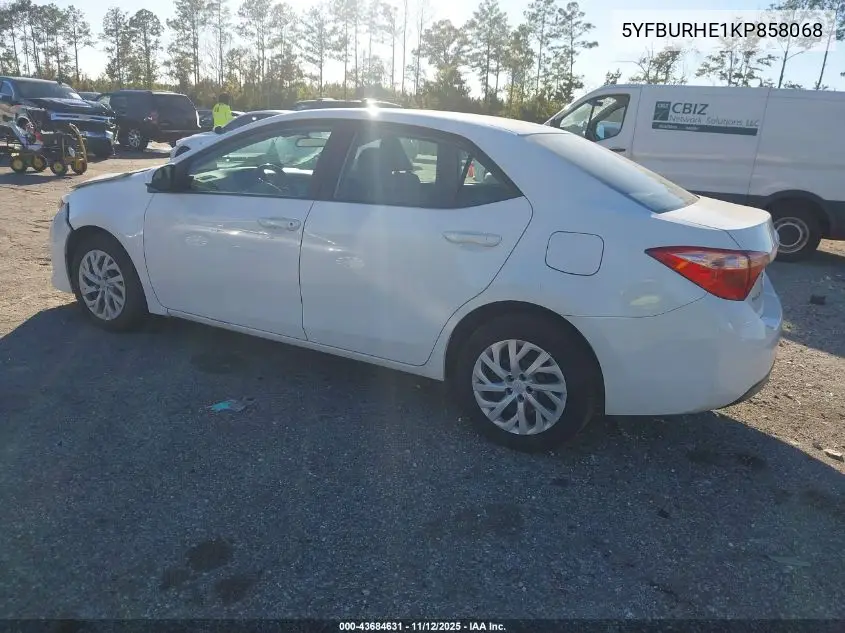 5YFBURHE1KP858068 2019 Toyota Corolla Le