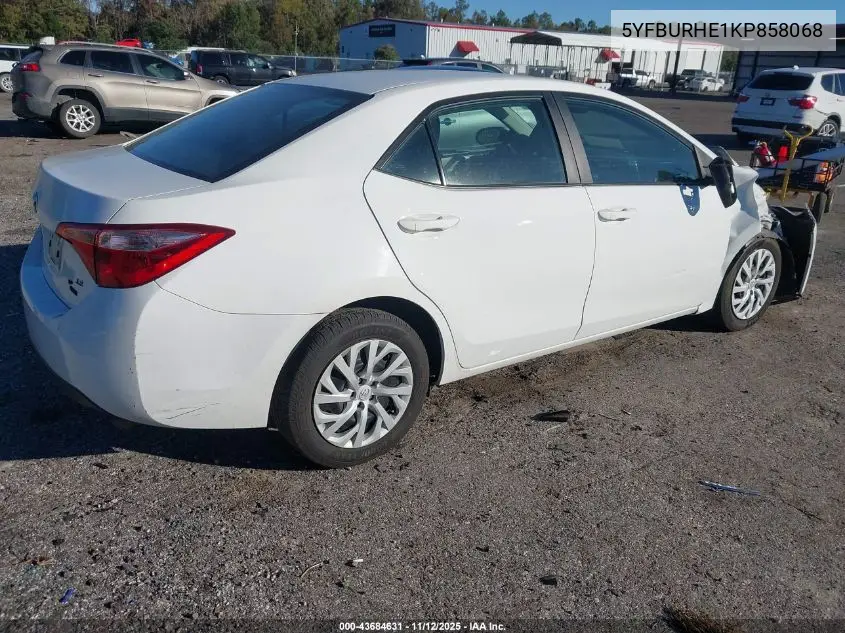 5YFBURHE1KP858068 2019 Toyota Corolla Le