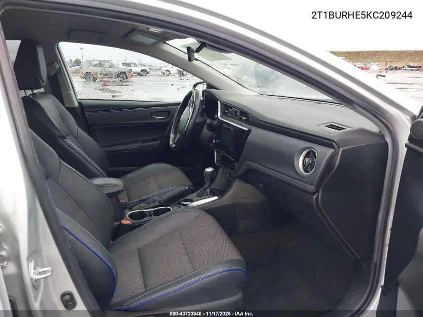 2T1BURHE5KC209244 2019 Toyota Corolla Se