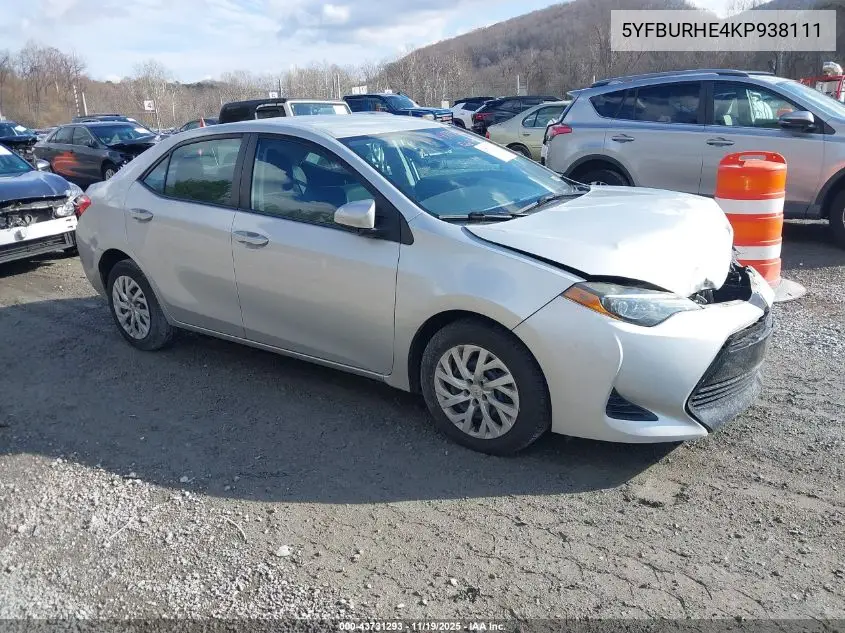 5YFBURHE4KP938111 2019 Toyota Corolla Le