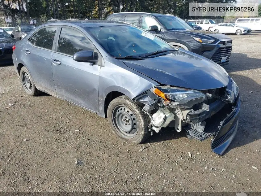 5YFBURHE9KP895286 2019 Toyota Corolla Le