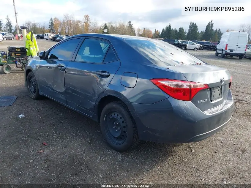 5YFBURHE9KP895286 2019 Toyota Corolla Le