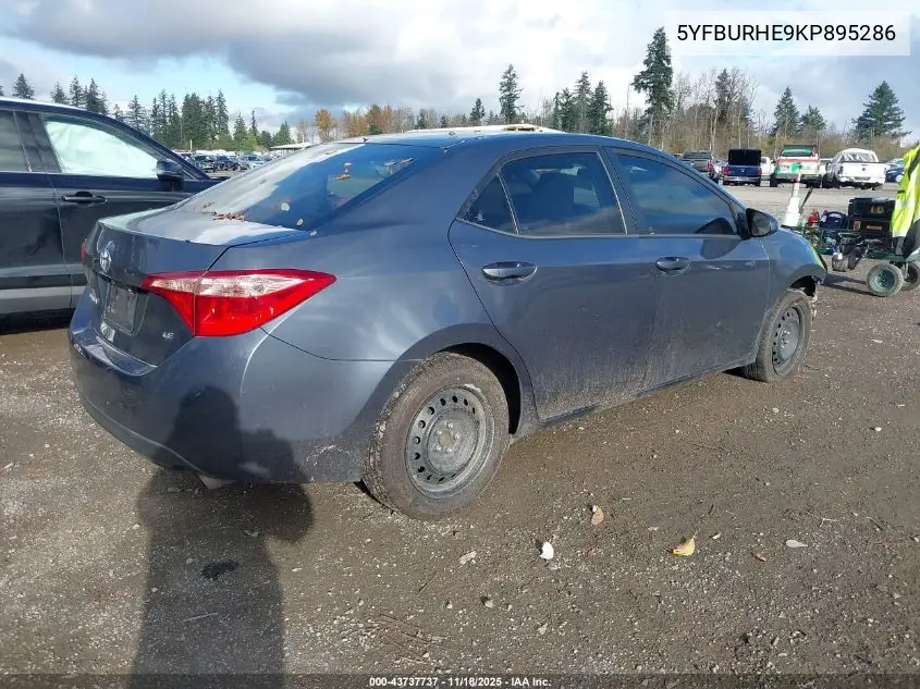 5YFBURHE9KP895286 2019 Toyota Corolla Le