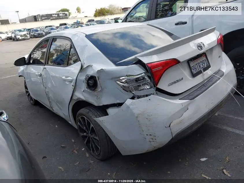 2T1BURHE7KC133543 2019 Toyota Corolla Se