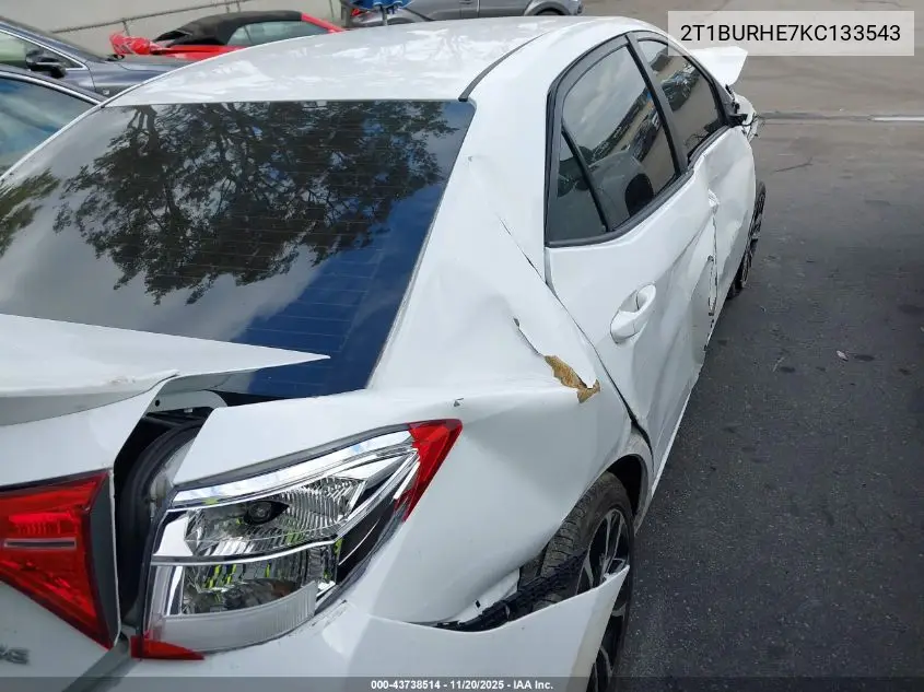 2T1BURHE7KC133543 2019 Toyota Corolla Se