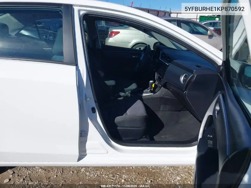 5YFBURHE1KP870592 2019 Toyota Corolla Le
