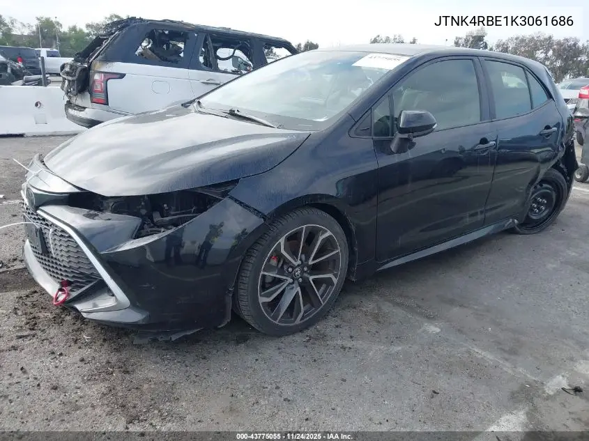 JTNK4RBE1K3061686 2019 Toyota Corolla Xse