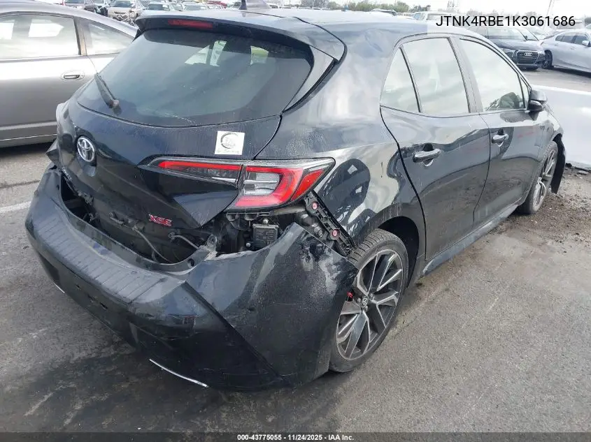 JTNK4RBE1K3061686 2019 Toyota Corolla Xse