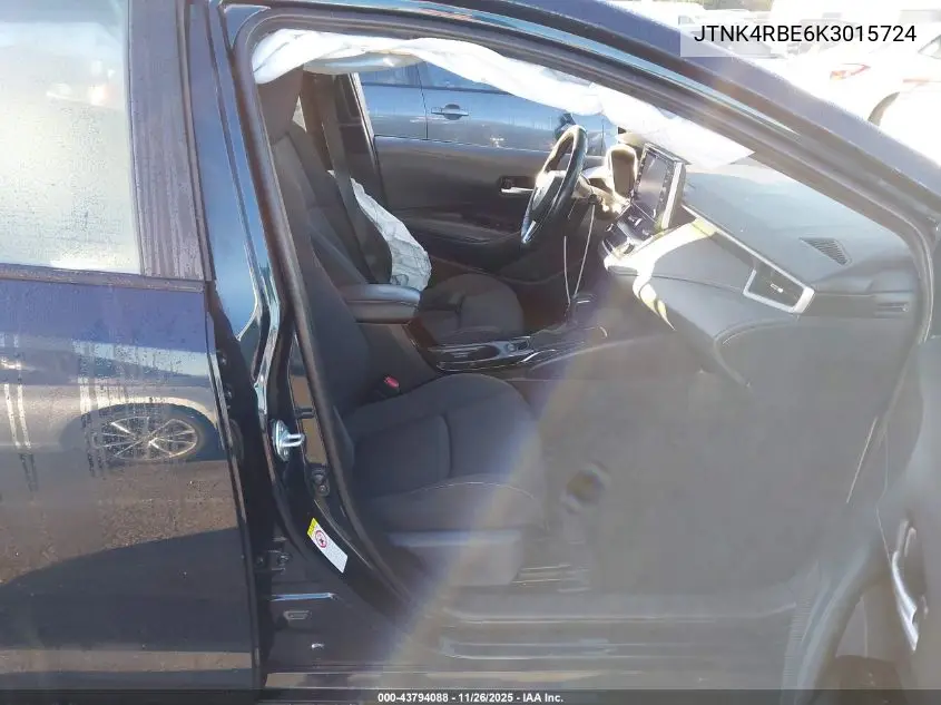 JTNK4RBE6K3015724 2019 Toyota Corolla Se