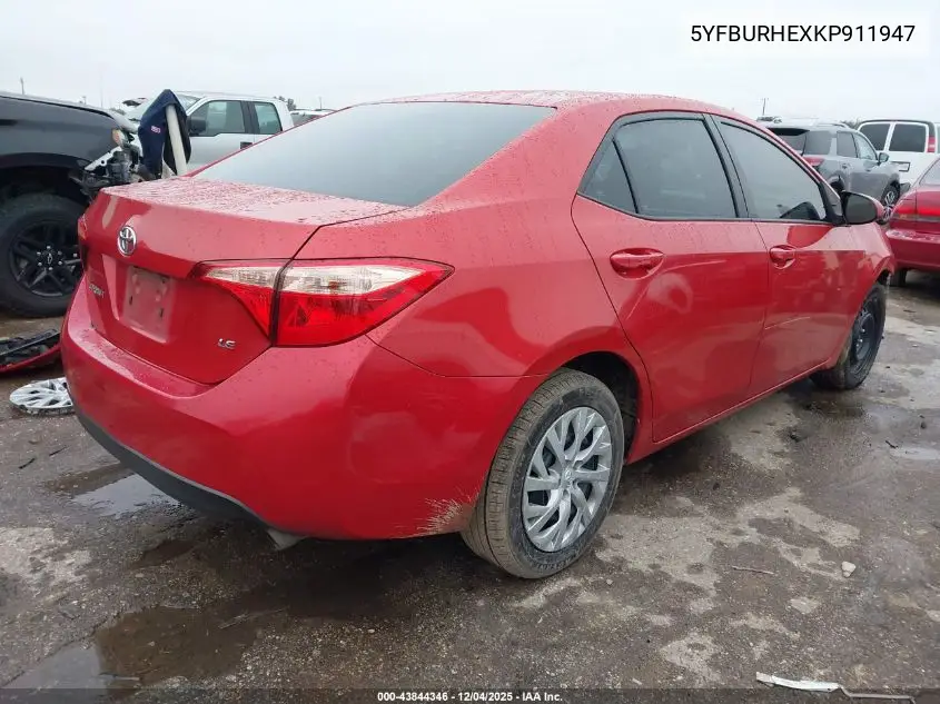 5YFBURHEXKP911947 2019 Toyota Corolla Le