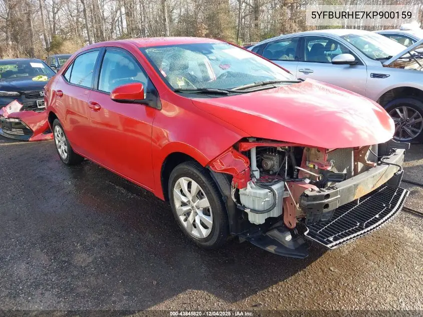5YFBURHE7KP900159 2019 Toyota Corolla Le