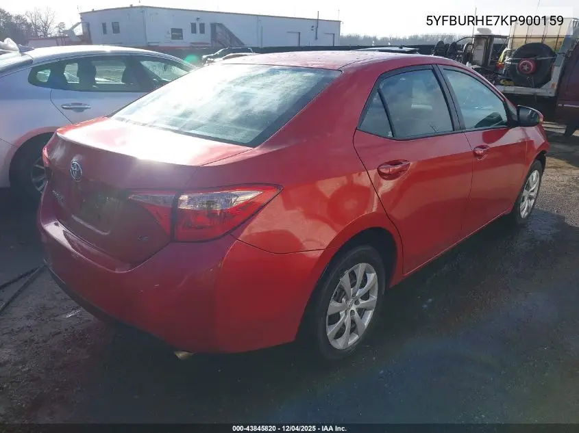 5YFBURHE7KP900159 2019 Toyota Corolla Le