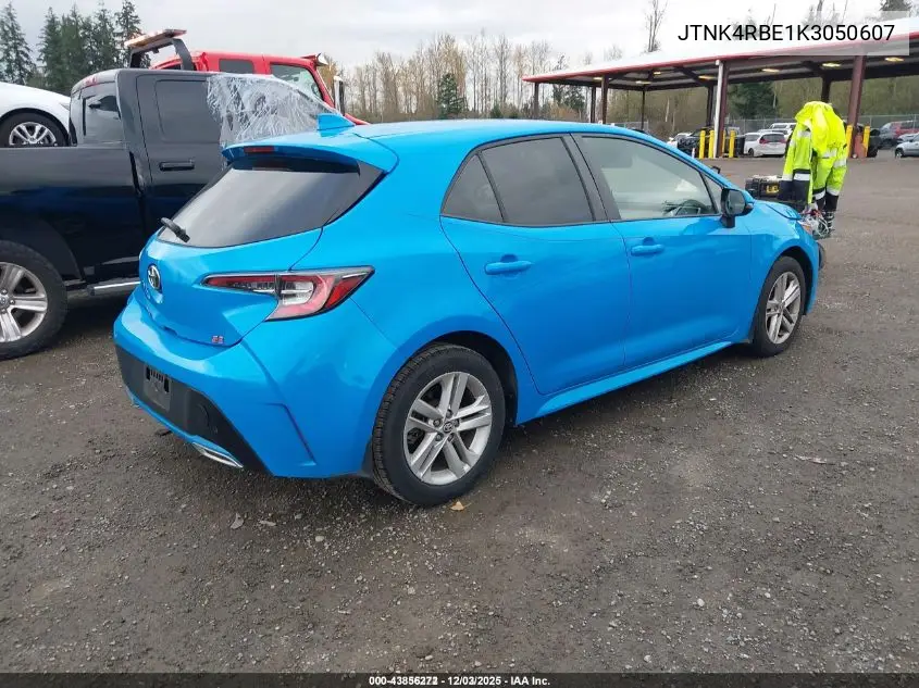 JTNK4RBE1K3050607 2019 Toyota Corolla Se