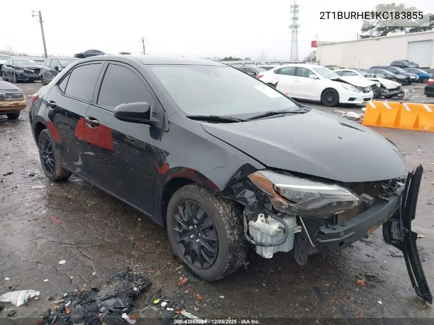 2T1BURHE1KC183855 2019 Toyota Corolla Le