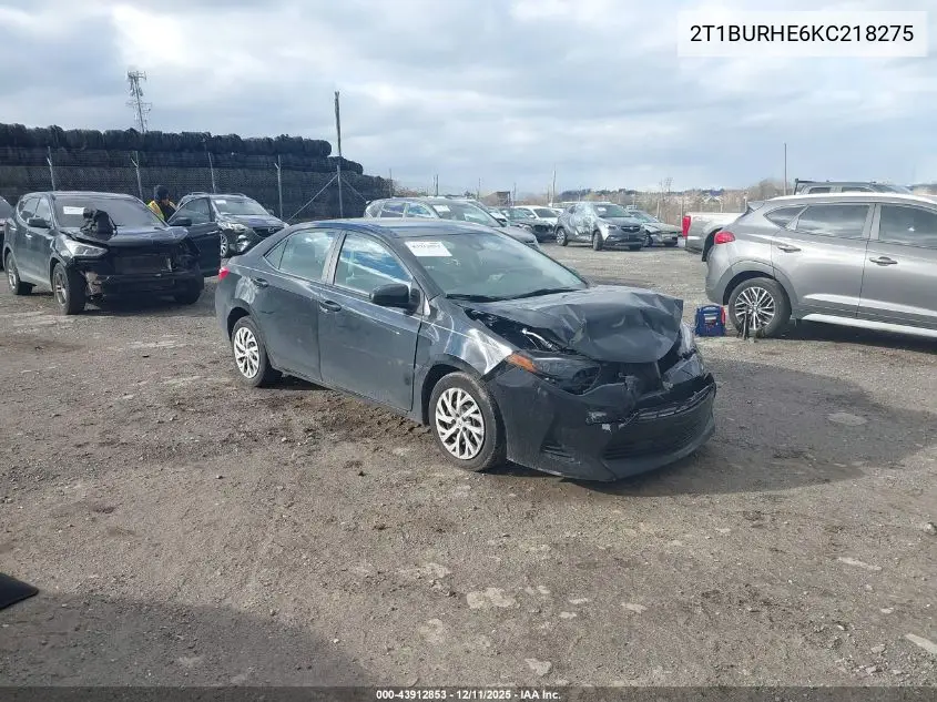 2T1BURHE6KC218275 2019 Toyota Corolla Le