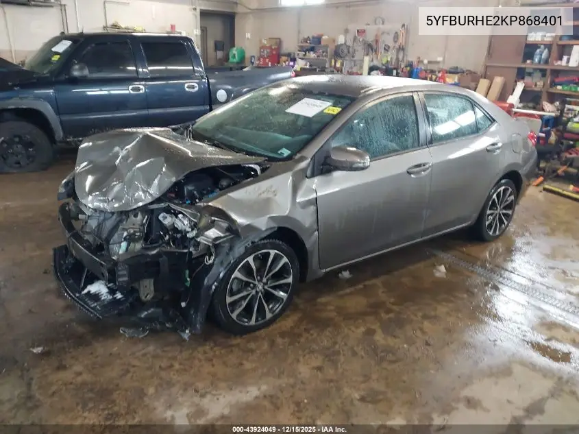 5YFBURHE2KP868401 2019 Toyota Corolla Se