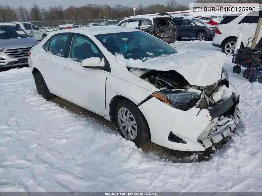 2T1BURHE4KC125996 2019 Toyota Corolla Le