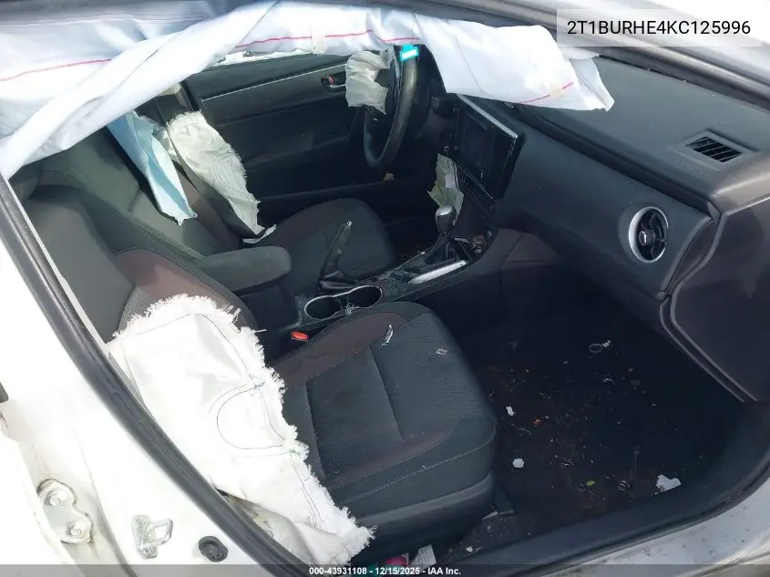 2T1BURHE4KC125996 2019 Toyota Corolla Le