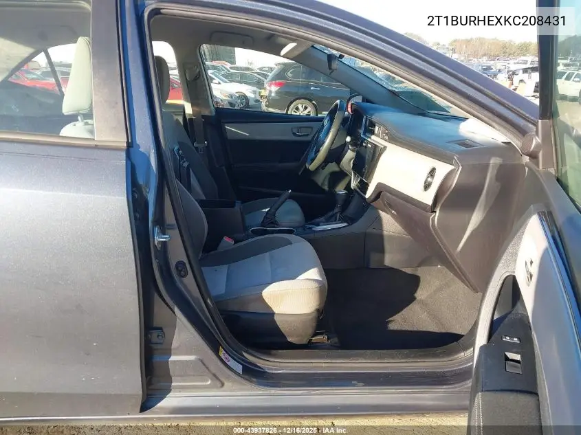 2T1BURHEXKC208431 2019 Toyota Corolla Le