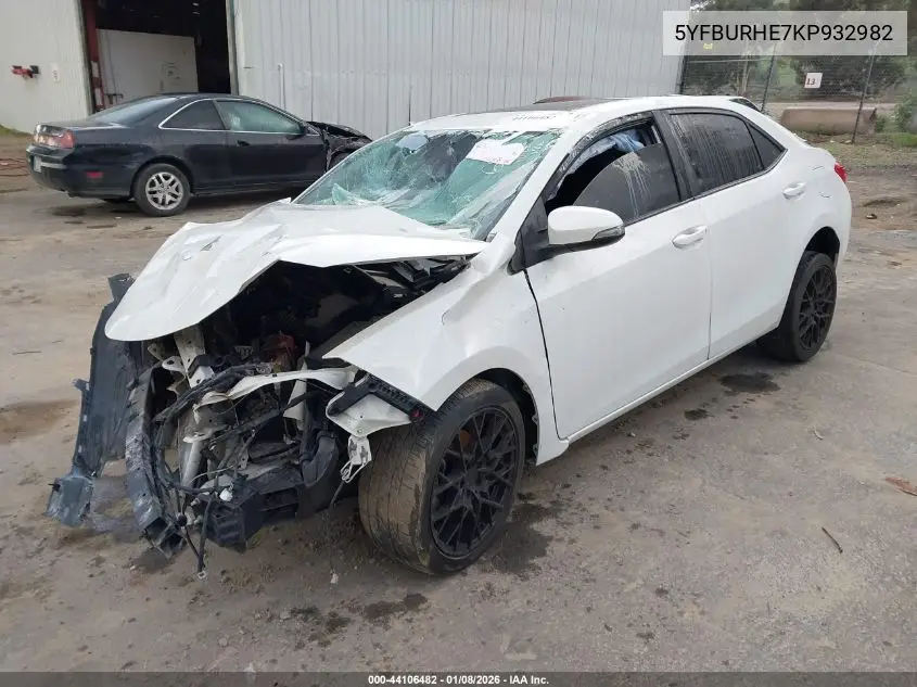 5YFBURHE7KP932982 2019 Toyota Corolla Se