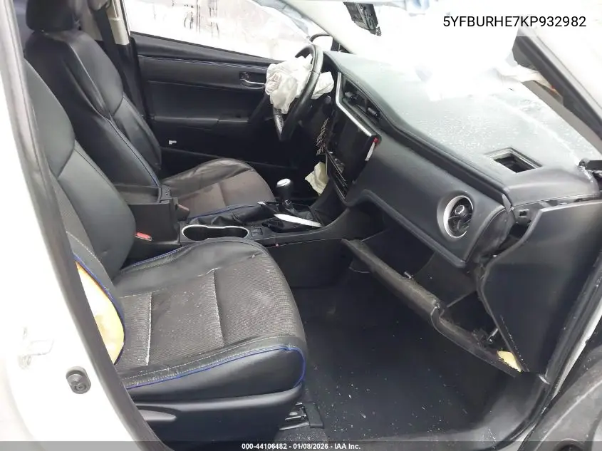 5YFBURHE7KP932982 2019 Toyota Corolla Se