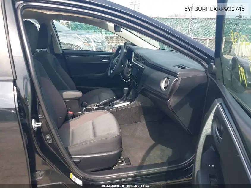 5YFBURHEXKP920745 2019 Toyota Corolla Le