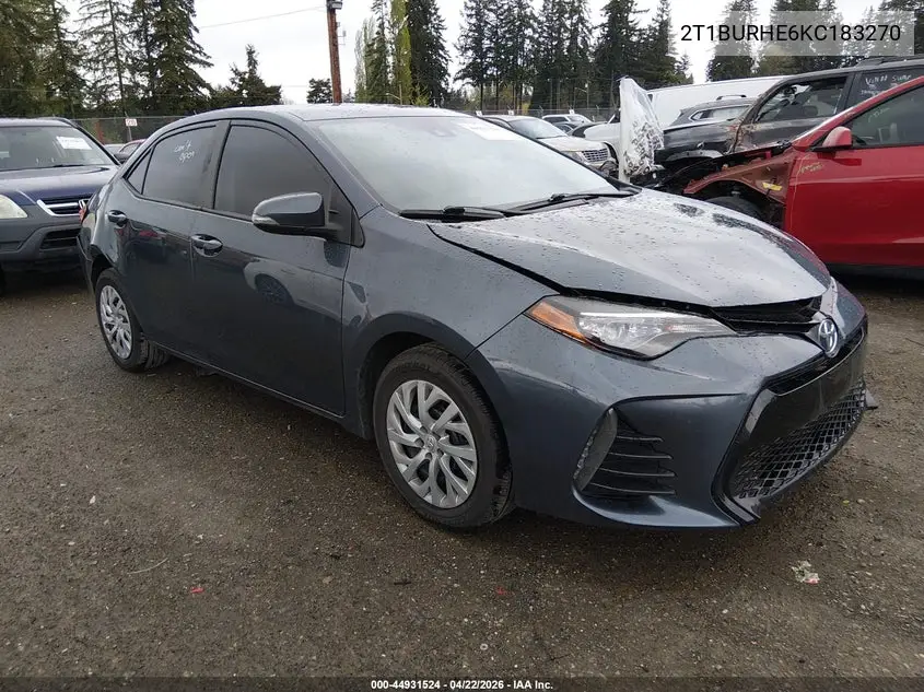 2T1BURHE6KC183270 2019 Toyota Corolla Se