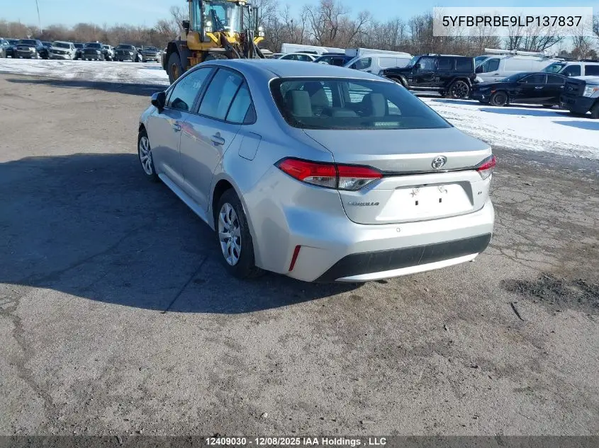 5YFBPRBE9LP137837 2020 Toyota Corolla Le