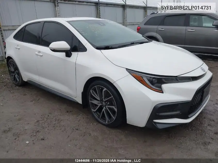 5YFB4RBE2LP014731 2020 Toyota Corolla Xse