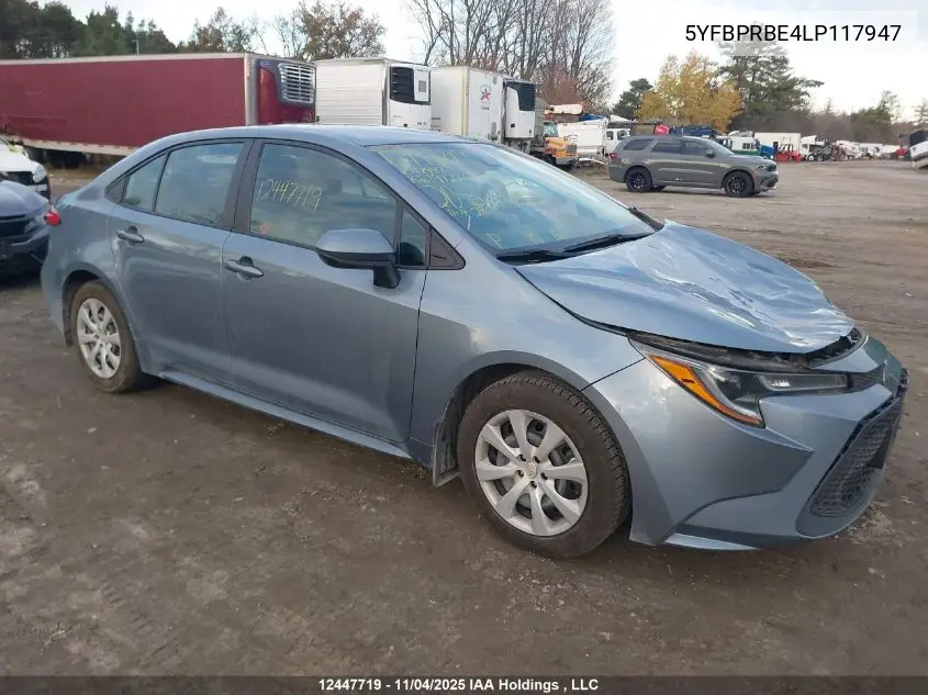 5YFBPRBE4LP117947 2020 Toyota Corolla Le