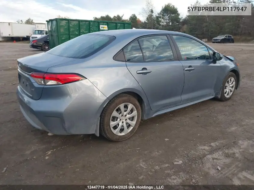 5YFBPRBE4LP117947 2020 Toyota Corolla Le