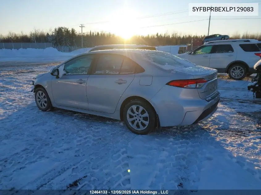 5YFBPRBEXLP129083 2020 Toyota Corolla Le