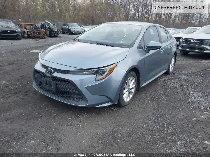 5YFBPRBE5LP014004 2020 Toyota Corolla Le
