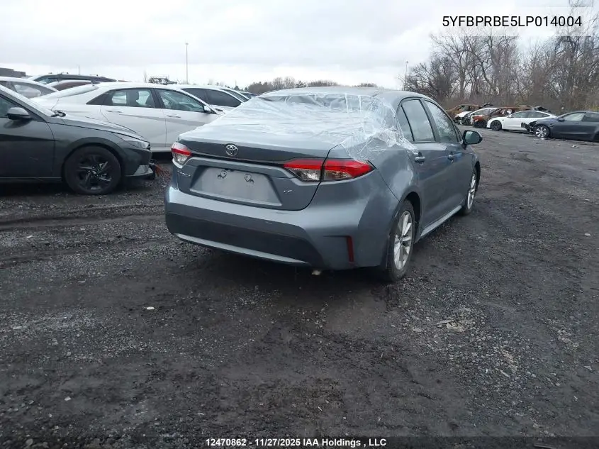5YFBPRBE5LP014004 2020 Toyota Corolla Le