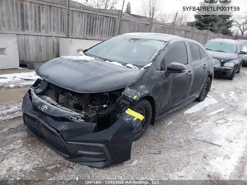 5YFB4RBE1LP001159 2020 Toyota Corolla Se