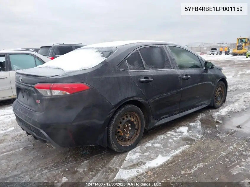 5YFB4RBE1LP001159 2020 Toyota Corolla Se