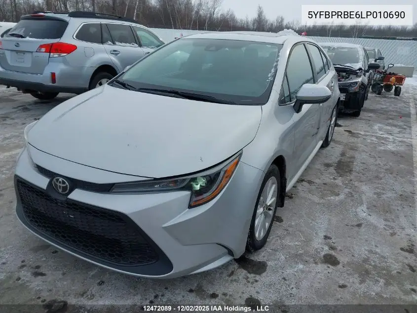 5YFBPRBE6LP010690 2020 Toyota Corolla Le