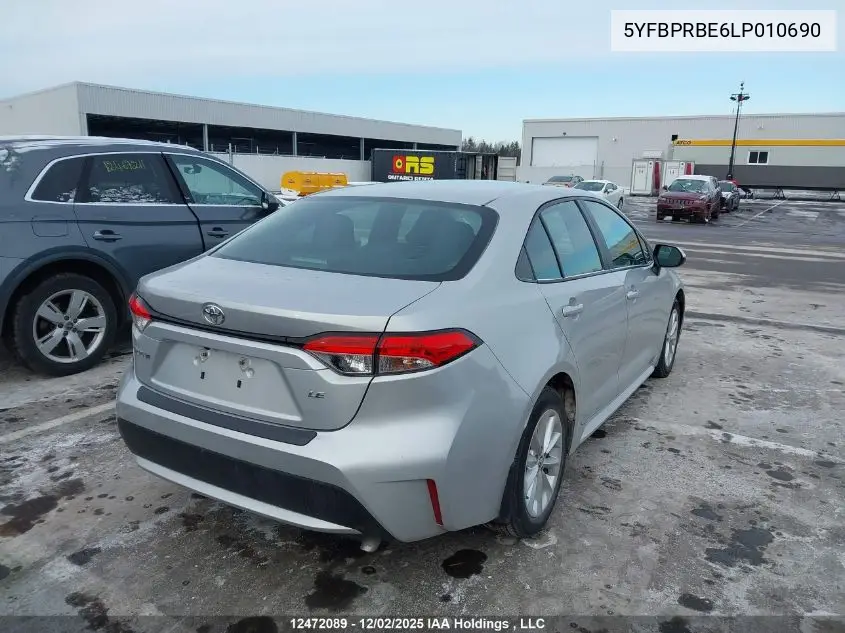 5YFBPRBE6LP010690 2020 Toyota Corolla Le