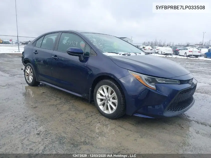 5YFBPRBE7LP033508 2020 Toyota Corolla Le