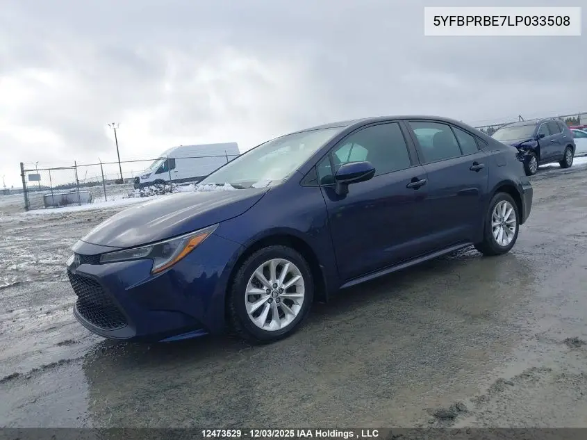 5YFBPRBE7LP033508 2020 Toyota Corolla Le
