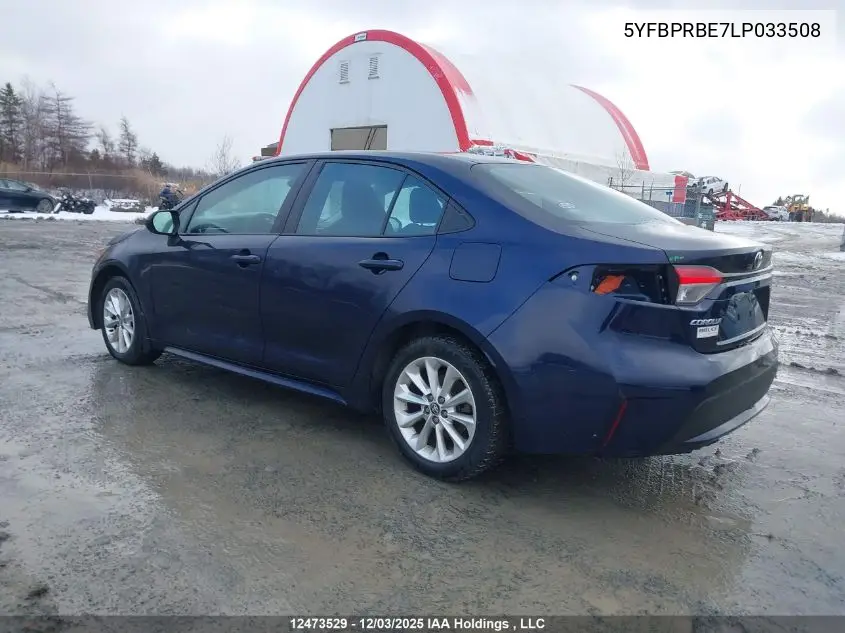 5YFBPRBE7LP033508 2020 Toyota Corolla Le